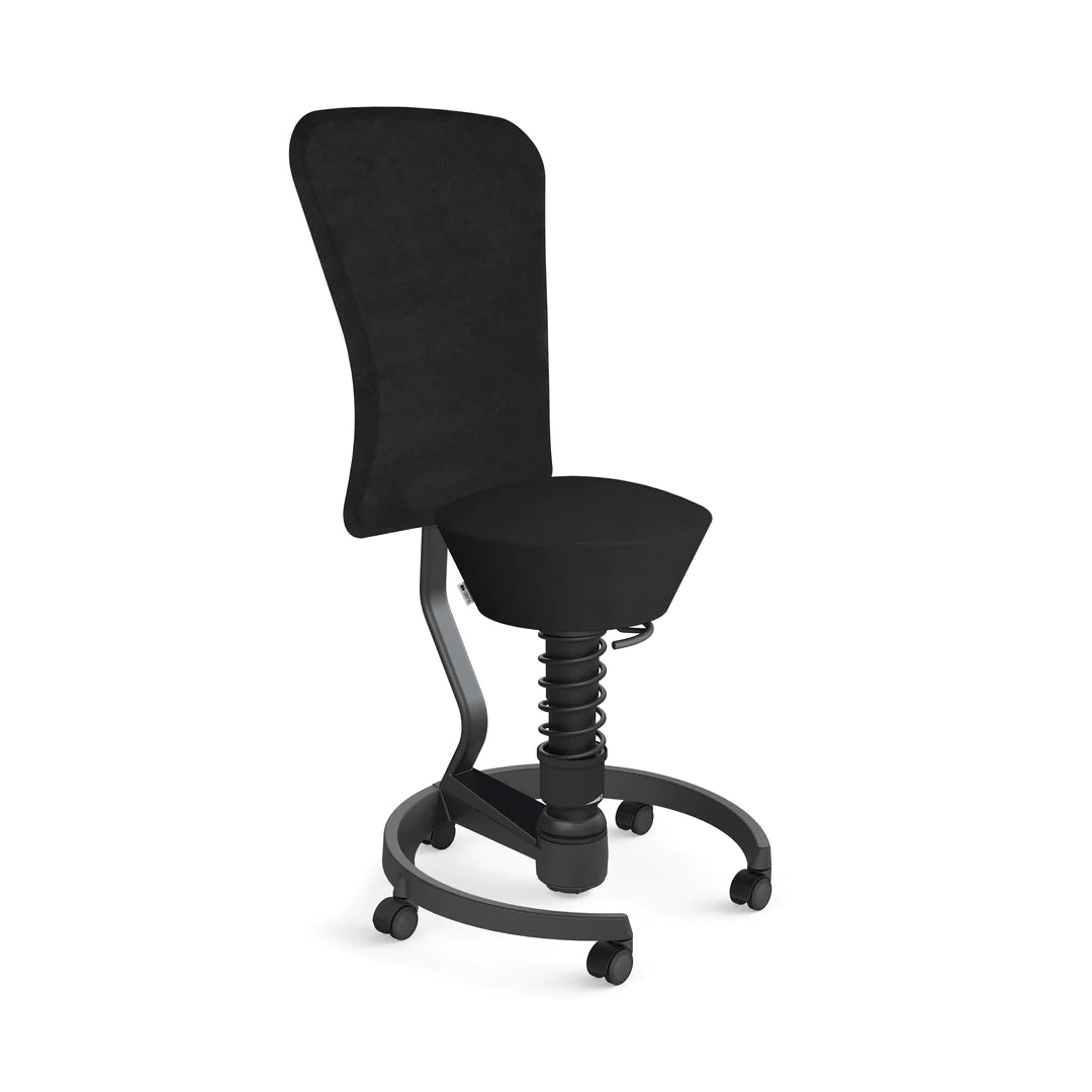 Swopper Black with backrest &amp; castors