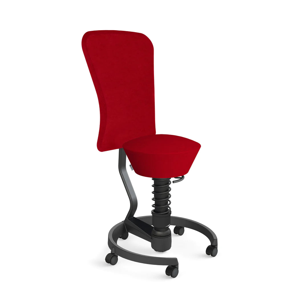 Swopper Black with backrest &amp; castors