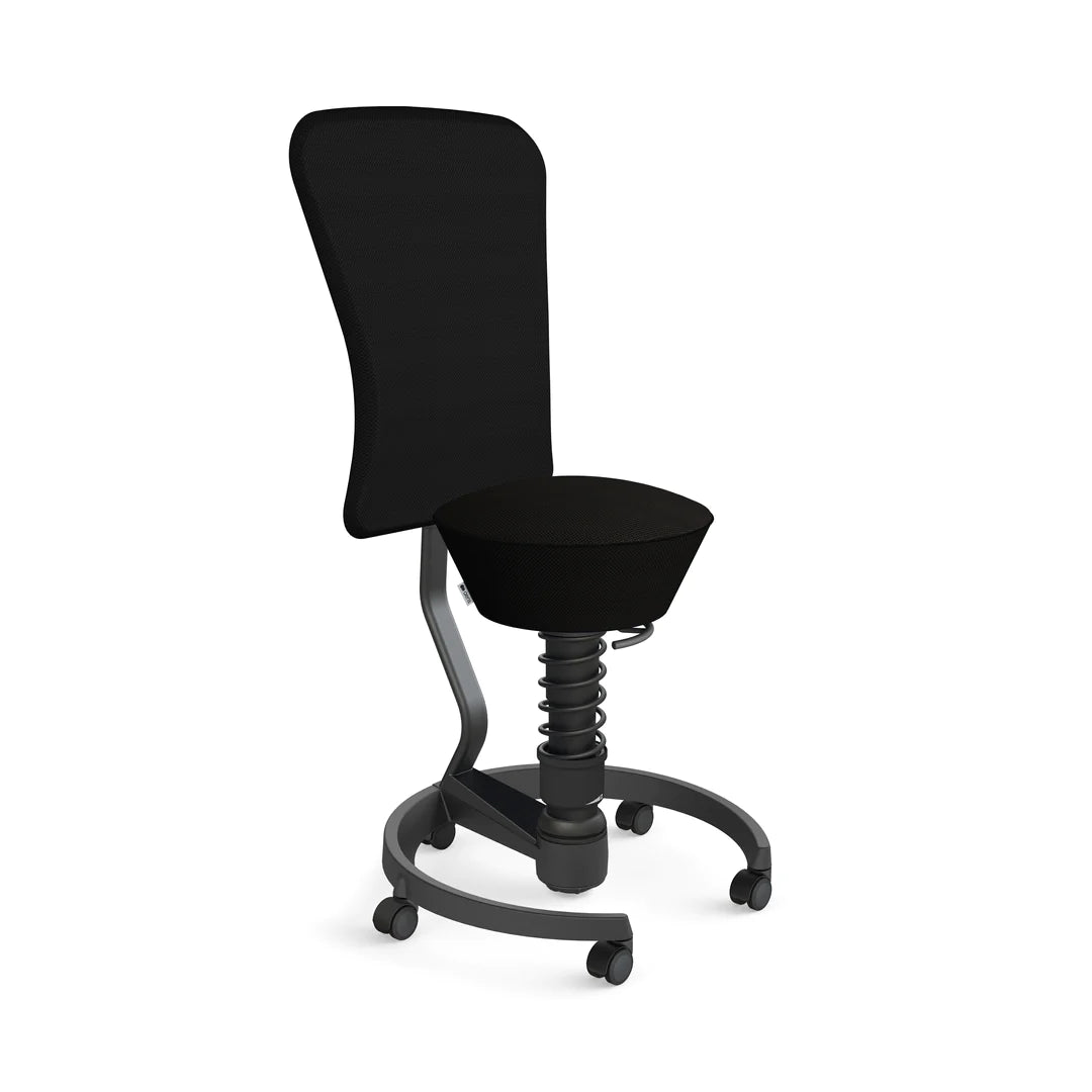 Swopper Black with backrest &amp; castors
