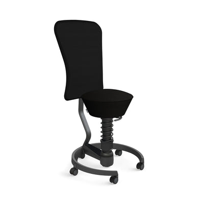 Swopper Black with backrest &amp; castors