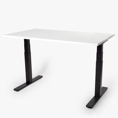 123HomeOffice - Hoff Hubert Tischrahmen - Standing Desks - Grau - Wackelfrei Dank 3 - Fach Säulung & Belastbar bis 120kg - 10 Jahre Produktgarantie - 123HomeOffice