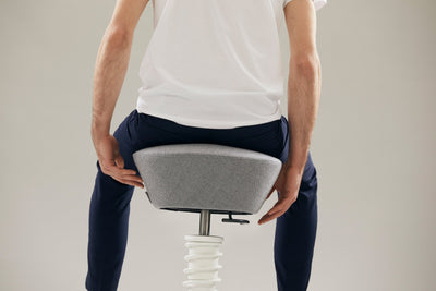 Aeris - Aeris Swopper - Secret Deal - Sitzhocker - Weiss - Rollen - Cura Gabriel - Grau Meliert - 123HomeOffice