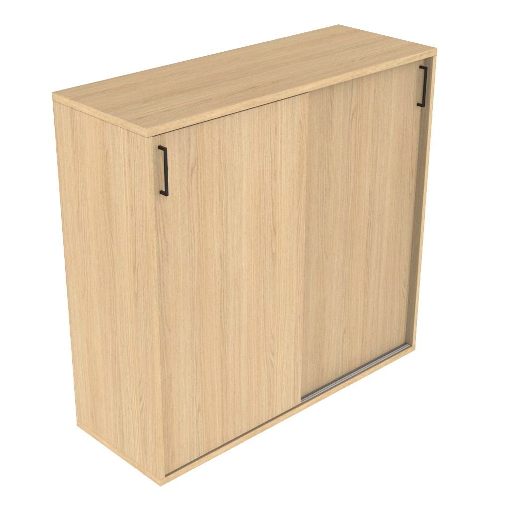 Hali - Hali Mix Schiebetürschrank - Storage - Größe (B x H x L): 120x115x44cm - Eterno Oak / Eterno Oak - 123HomeOffice