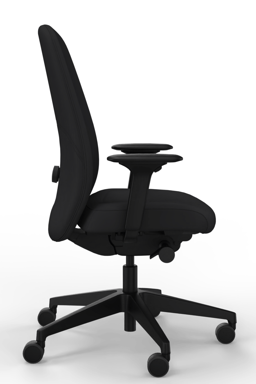 Interstuhl - Interstuhl HEJis3 (HJ116) Bürostuhl (Polsterrücken) - Bürostuhl - Polsterrücken (HJ116) - Schwarz Schwarz - Synchronmechanik - 123HomeOffice