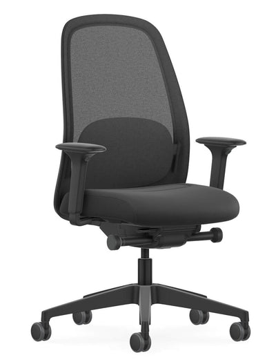 Interstuhl - Interstuhl HEJis3 (HJ216) Bürostuhl (Netzrücken) - Bürostuhl - Netzrücken (HJ216) - Schwarz Schwarz - Synchronmechanik - 123HomeOffice