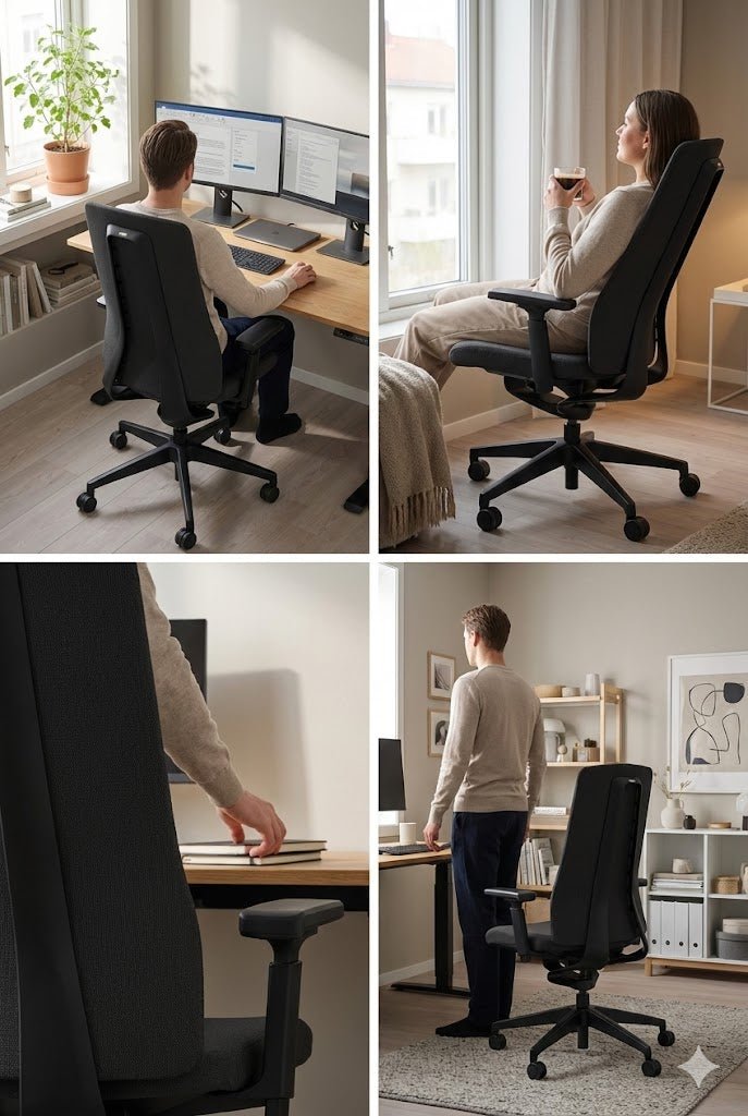 Interstuhl - Interstuhl Pure - Secret Deal - Bürostuhl - Black Edition - Verstellbare 4 - D Armlehne - 123HomeOffice