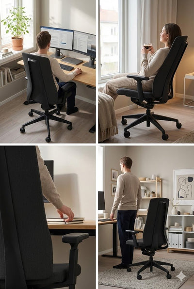 Interstuhl - Interstuhl Pure - Secret Deal - Bürostuhl - Black Edition - Verstellbare 4 - D Armlehne - 123HomeOffice