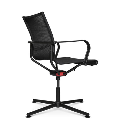Wagner - D1 Office Besucherstuhl Schwarz m. Gleitern - OFFICE CHAIRS - Mit Armlehne - 123HomeOffice