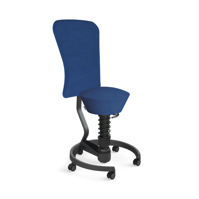 Swopper Black with backrest &amp; castors
