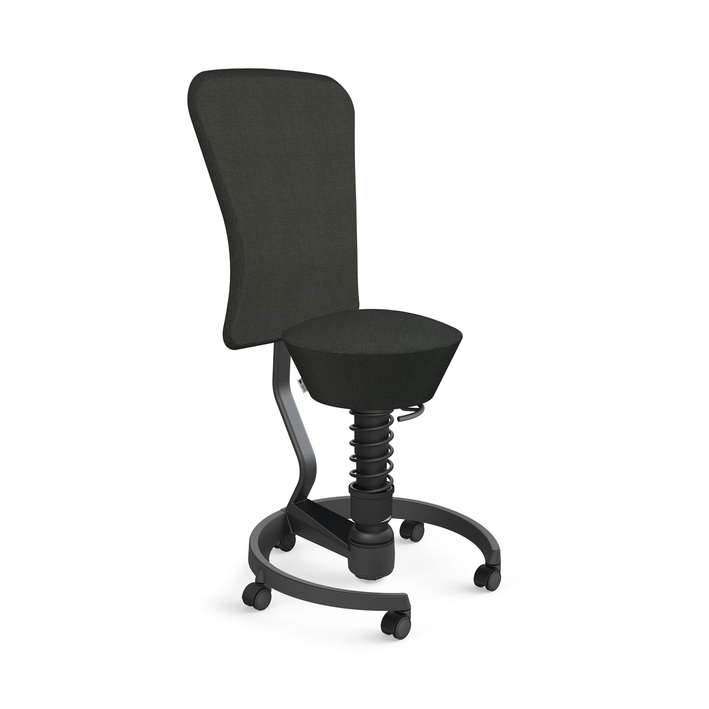 Swopper Black with backrest &amp; castors