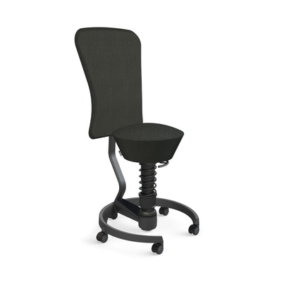Swopper Black with backrest &amp; castors