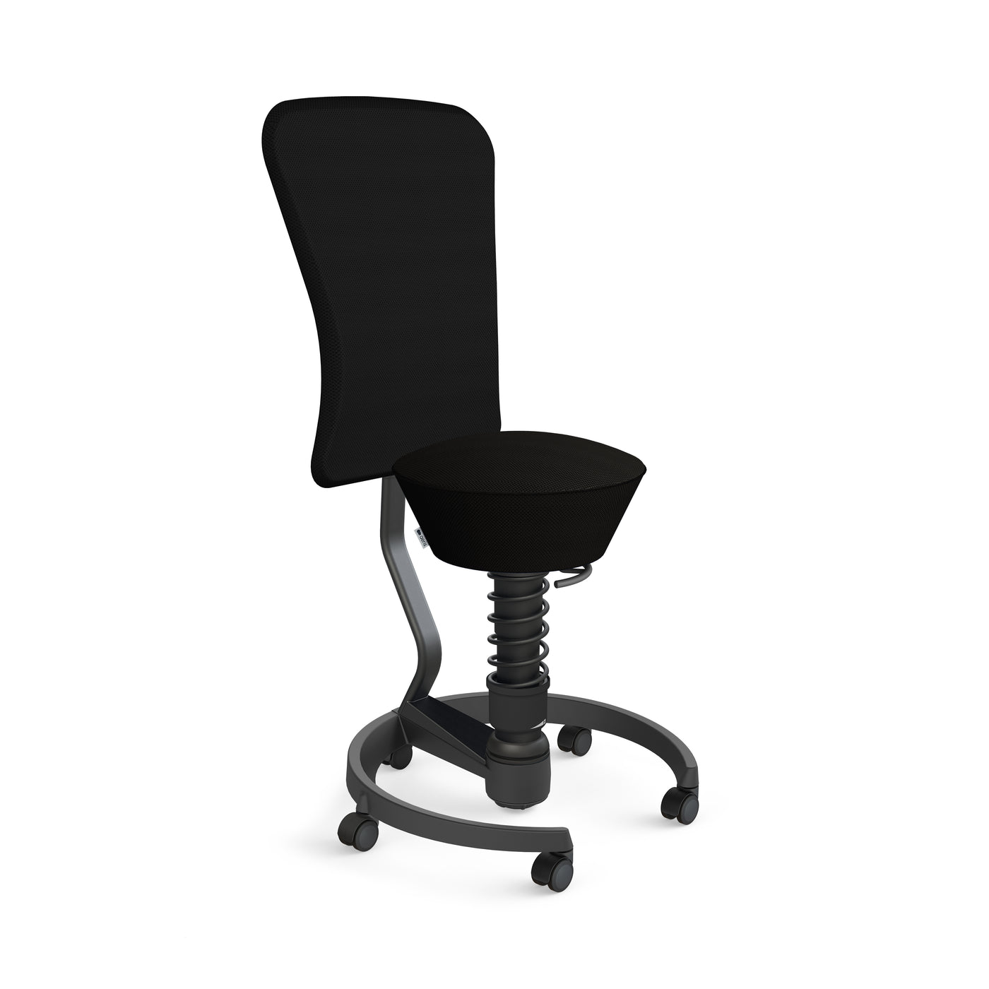 Swopper Black with backrest &amp; castors