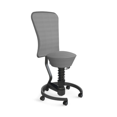 Swopper Black with backrest &amp; castors
