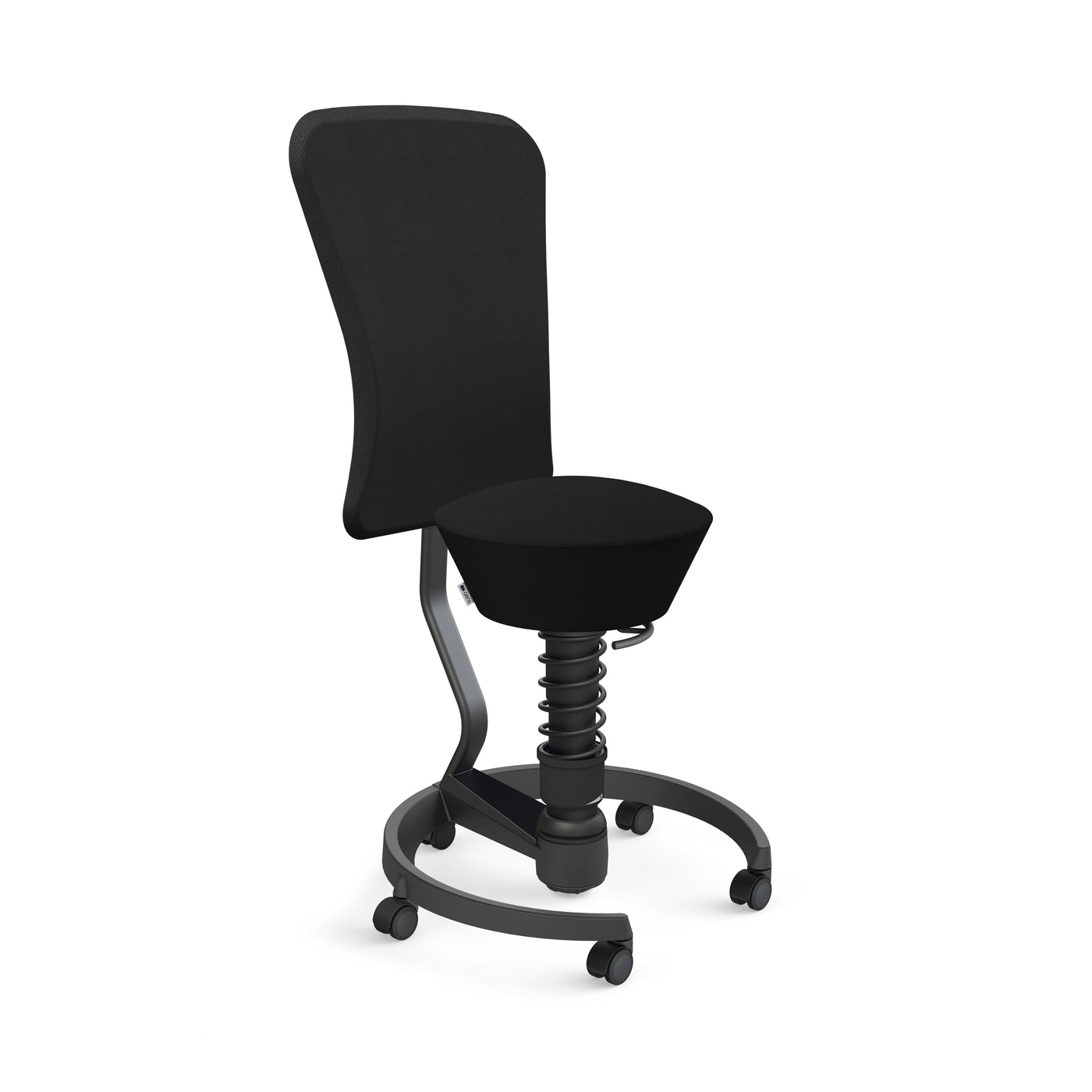 Swopper Black with backrest &amp; castors